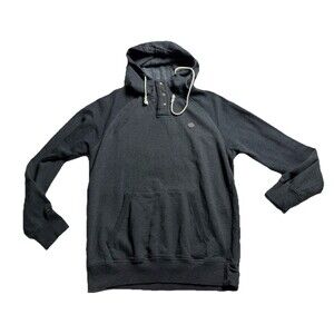 VOLCOM Classic Fit Hooded Henley Y2K Mens Sweatshirt Sz XL